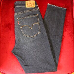 Levi's Jeans w/ Frayed Hem + Free Levi's Cropped Polo